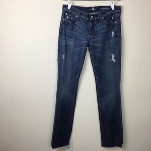 7Fam Distressed Straight San Clemente Jeans